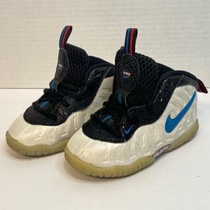 NIKE LITTLE POSITE PRO 3D SAFARI WHITE. Size 6C.